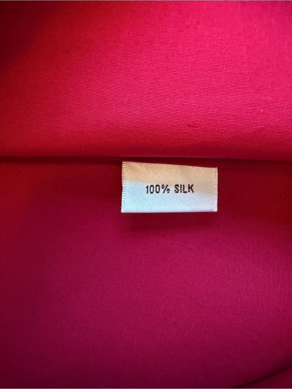 Talbots Red Sleeveless Ruffle Placket Top with Gold Buttons 100% Silk - Picture 6 of 6